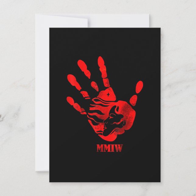 Invitation Main rouge MMIAF (Meurtres et disparitions de femm (Devant)