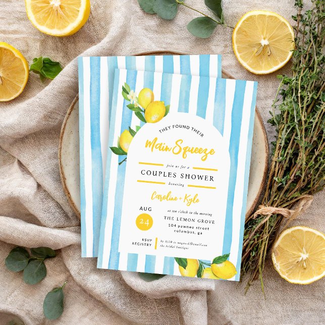 Invitation Main Squeeze Été Citron Couples Douche (Créateur téléchargé)