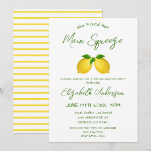 Invitation Main Squeeze Lemon Bachelorette