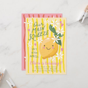 Invitation Main Squeeze Lemon Premier Anniversaire