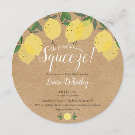 Invitation Main Squeeze Lemons Fun Rustique Fête des mariées