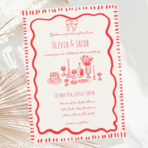 Main Whimsical tiré Bow rouge Mariage vague