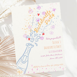 Invitation Main Whimsical tiré Floral Bachelorette Party