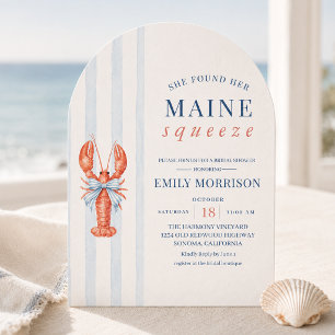 Invitation Maine Squeeze Coastal Lobster Bow Enterrement de V