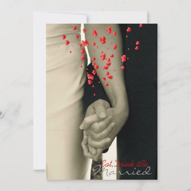 Invitation mains Balack et dîner blanc de répétition de (Dos)