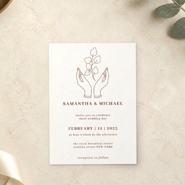Invitation Mains Fleur Priant (Créateur téléchargé)