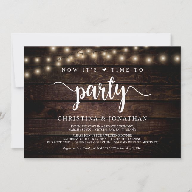 Invitation Maintenant, c'est l'heure de faire la fête, Fête d (Devant)