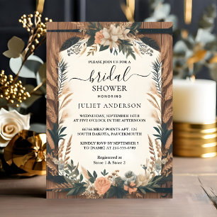 Invitation Maintenant Garden Spring Boho Boho Fête des mariée