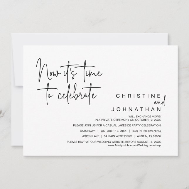 Invitation Maintenant, il est temps de célébrer la fête du Ma (Devant)