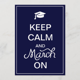 Invitation Maintenez le calme et la marche sur les annonces d