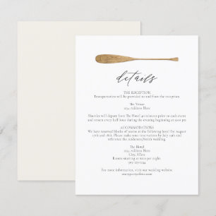 Invitation MAIRI Minimalist Boat Lake Détails du mariage à th