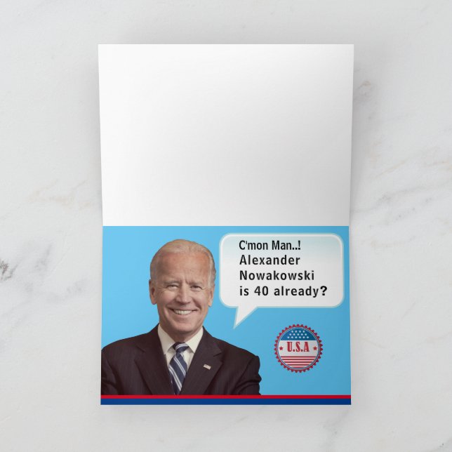 Invitation Maison Blanche 50e anniversaire Biden Mens Funny G (Intérieur)