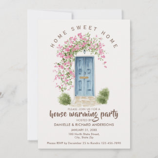 Invitation Maison Chaleureuse Beige Marron Fête de Chauffage 