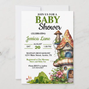 Invitation Maison de Fée Magique Fantastique Baby Shower
