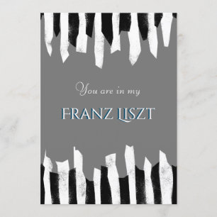 Invitation Maison de fête de concert de musique Piano abstrai