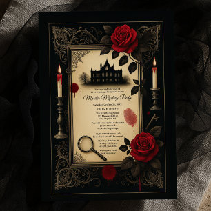 Invitation Maison de l'Énigme du Meurtre de la Rose Rouge Got