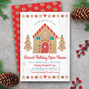 Invitation Maison en pain d'épices mignonne pour une fête de