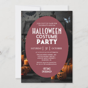 Invitation Maison Hantée Citrouille Costumes de Halloween Fê