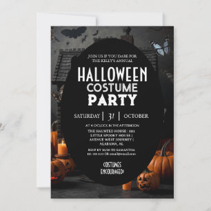 Invitation Maison Hantée Citrouille Costumes de Halloween Fê