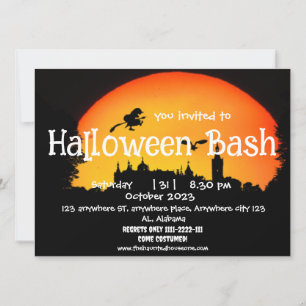 Invitation maison hantée éffrayant parti halloween adulte