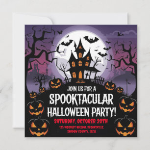 Invitation Maison Hantée éffrayante Halloween Conception de l