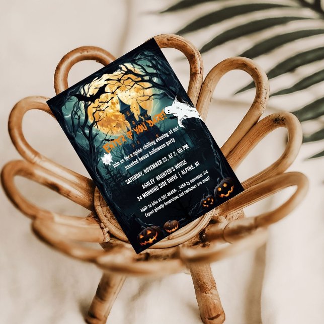 Invitation Maison Hantée Halloween Maison Nouvelle Maison (Créateur téléchargé)