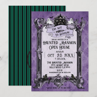 Invitation Maison hantée Ouverture (Support d'image arrière)