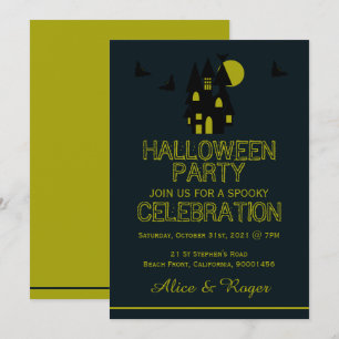 Invitation Maison hantée, Parti d'Halloween