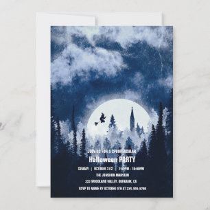 Invitation Maison hantée sombre Spooktacular Fête d'Halloween