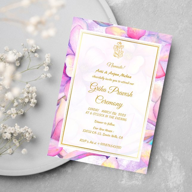 Invitation Maison hindou Réchauffement Griha Pravesh (Créateur téléchargé)