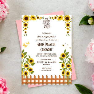 Invitation Maison hindou Réchauffement Griha Pravesh