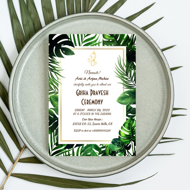 Invitation Maison hindou Réchauffement Griha Pravesh (Créateur téléchargé)