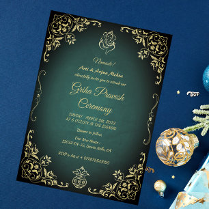 Invitation Maison hindou Réchauffement Griha Pravesh