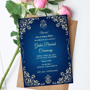 Invitation Maison hindou Réchauffement Griha Pravesh