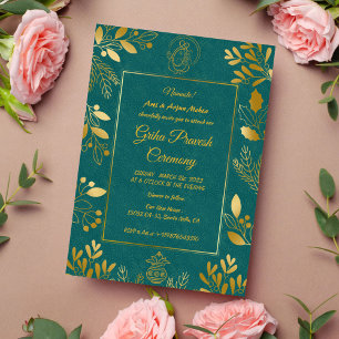 Invitation Maison hindou Réchauffement Griha Pravesh