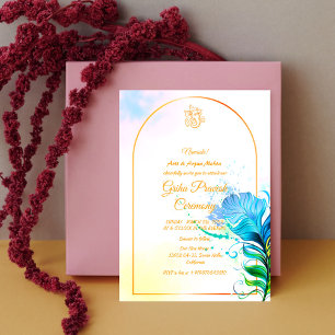 Invitation Maison hindou Réchauffement Griha Pravesh