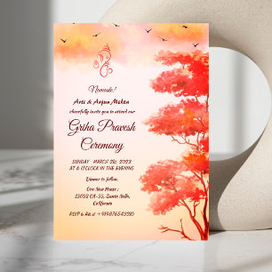 Invitation Maison hindou Réchauffement Griha Pravesh