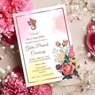 Invitation Maison hindou Réchauffement Griha Pravesh