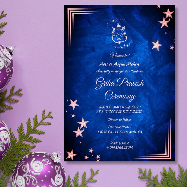 Invitation Maison hindou Réchauffement Griha Pravesh (Créateur téléchargé)