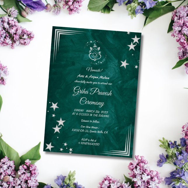 Invitation Maison hindou Réchauffement Griha Pravesh (Créateur téléchargé)