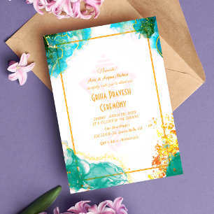 Invitation Maison hindou Réchauffement Griha Pravesh