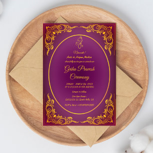 Invitation Maison hindou Réchauffement Griha Pravesh