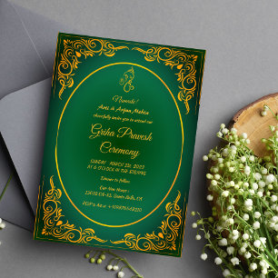 Invitation Maison hindou Réchauffement Griha Pravesh