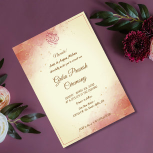 Invitation Maison hindou Réchauffement Griha Pravesh