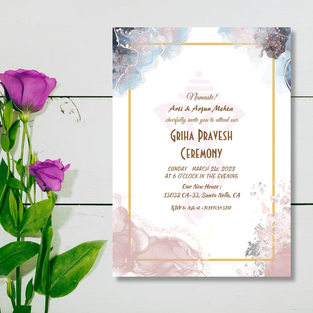 Invitation Maison hindou Réchauffement Griha Pravesh (Créateur téléchargé)