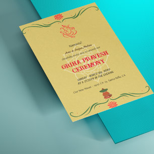 Invitation Maison hindou Réchauffement Griha Pravesh Invitati