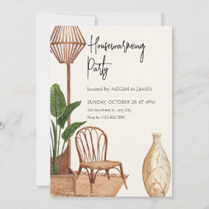 Invitation Maison intérieure boho rustique