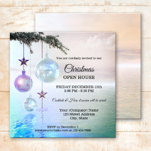 Invitation Maison ouverte de la fête de Noël enchantée