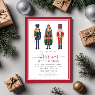 Invitation Maison ouverte de Noël festive Casseur de noix