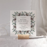 Maison Ouverte Élégante Carrée Pastel Hivernale